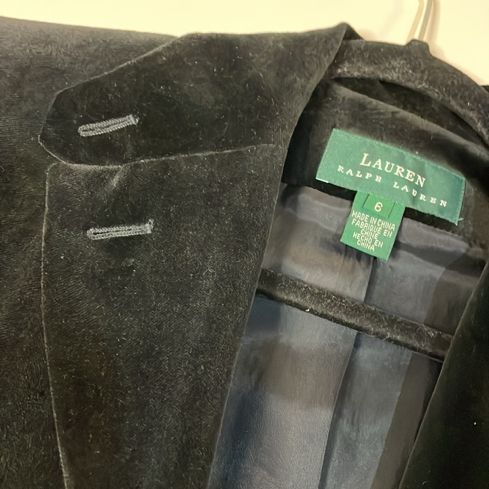 Ralph Lauren LRL Edwardian Tuxedo Black Velvet Blazer - Picture 13 of 13